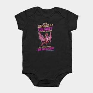 Breast Cancer Awareness Dragon Baby Bodysuit